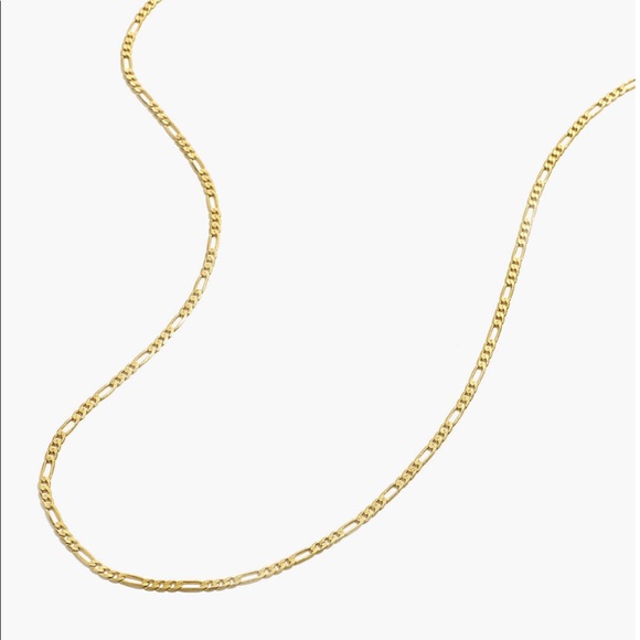 Madewell small gold plated figaro chain necklace - Picture 1 of 5